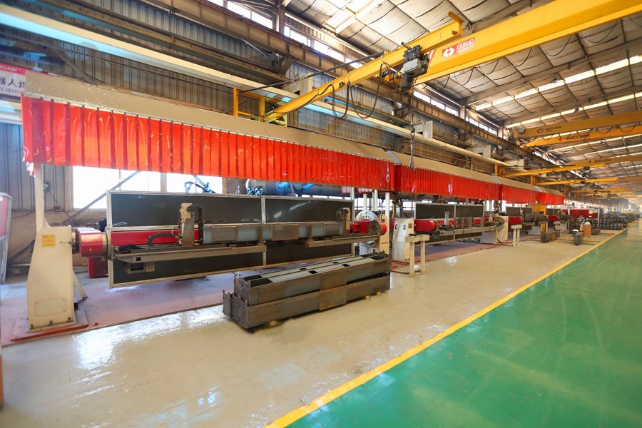 End carriage production line